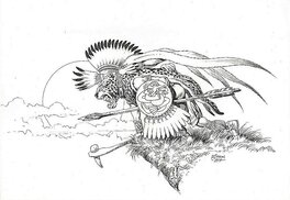 Jean-Yves Mitton - Quetzalcoatl original Durango ex-libris 250 EX. - Planche originale