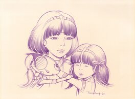 Roger Leloup - Yoko Tsuno & Rosée du matin. - Illustration originale