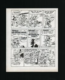 Olivier Saive - Sommaire du beau Journal de Spirou, circa 1993. - Planche originale