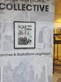 La planche en vitrine lors de l expo temporaire à Angouleme La planche en vitrine lors de l expo temporaire à Angouleme