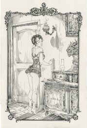 Paul Salomone - Margot lampe à huile - Illustration originale