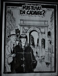 Jacques Tardi - Projet de couverture "M'as tu vu en cadavre" - Couverture originale