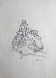 Patrice Pellerin - L'épervier  - crayonné préparatoire - Original art