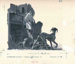 René Follet - René Follet | 1960 | Tintin: Courrier pour l’Iran 2 - Illustration originale