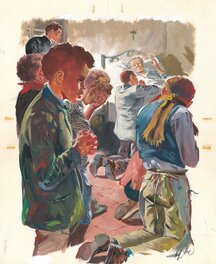 René Follet - René Follet | 1961 | La vie extraordinaire de Saint Jean Bosco - Illustration originale