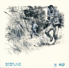 René Follet - René Follet | 1965 | Tempête sur Hong-Kong 1969 - Illustration originale