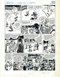 René Follet - René Follet | 1982 | Steven Severijn: Cowboys en de mafia: planche 33 - Planche originale