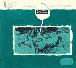 René Follet - René Follet | 1997 | Ikar 2. ’t Toestel om de oorlog stop te zetten: étude exlibris B-gevaar - Œuvre originale
