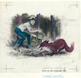 René Follet - René Follet | 1984 | Donald Duck: Roelof en het vossenjong 3 - Illustration originale
