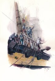 René Follet - René Follet | 1999 | René Follet illustre l'Histoire: Pirates (étude) - Original art