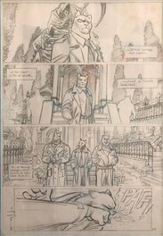 Juanjo Guarnido - Blacksad, la scène du cimetière - Planche originale