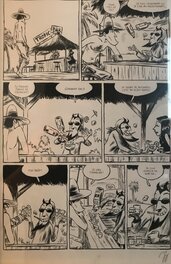 Olivier Jouvray - Lincoln et la beuverie avec le diable - Planche originale