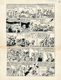 René Follet - René Follet | 1955 | Tintin: La découverte de l’Ile de Pâques - Planche originale