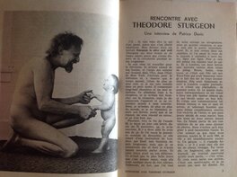 L'écrivain Théodore Sturgeon avec un BéBé , interview de L'Auteur dans Le GALAXIE 103 ( Spécial STURGEON ) de 1972 .
