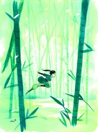 Galou - Bamboo Forest - Illustration originale