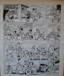 Peter Glay - Jeff poilour et Jojo molette - Planche originale