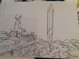 François Walthéry - Hommage à Moebius - Illustration originale