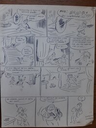 Fred - Scénario - Valentin le vagabond- L'alchimiste - Planche originale