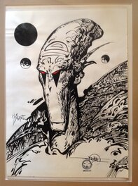 Original Illustration - Druillet Nosferatu Le Vampire .   Dessin inédit MÉTAL HÉROS Encre de Chine