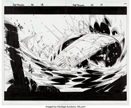 Chris Bachalo - Captain America #26 Pages 18 & 19 - Planche originale