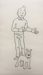 Hergé - Tintin et Milou - Illustration originale