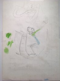 4Ème de Couverture avec un Crayonné de La Grenouille de Cadelo pour son ART BOOK DECOLLAGES (32X45 Cm) . 4Ème de Couverture avec un Crayonné de La Grenouille de Cadelo pour son ART BOOK DECOLLAGES (32X45 Cm) .