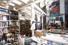 L'atelier de Philippe Druillet . L'atelier de Philippe Druillet .