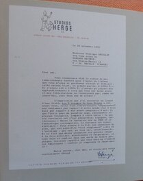 La Lettre de HERGÉ du 23 Novembre 1972 en Remerciement Adréssée a Dargaud pour Philippe Druillet . La Lettre de HERGÉ du 23 Novembre 1972 en Remerciement Adréssée a Dargaud pour Philippe Druillet .