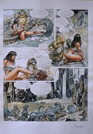 Paolo Eleuteri Serpieri - Druuna tome 8 clone planche 17 (mise en couleur ) - Planche originale