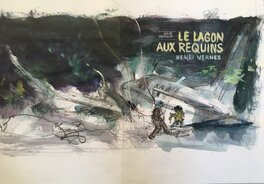 René Follet - Bob Morane  Le lagon aux requins - Œuvre originale