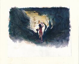 René Follet - René Follet | 2007 | La grotte - Illustration originale