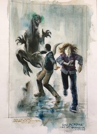 René Follet - Bob Morane L’ oeil de l’iguanodon - Illustration originale