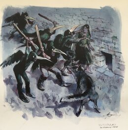 René Follet - Les Zingari - Illustration originale