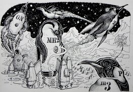Les Animaux Fabuleux  » les pingouins  » – Jean Solé