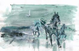 René Follet - René Follet | 2005 | Chevaux étude - Original art