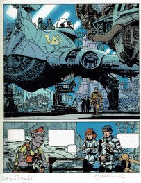 Evelyne Tran-Lê - Tran-Lê Valerian et Lauréline Les Cercles du pouvoir planche 1 bleu - Original art