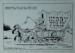 Carte de voeux HOBBY FOLIE - LUCKY LUKE