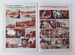Les planches y sont agrémentées d’une bichromie rouge et noire assez étonnante… Les planches y sont agrémentées d’une bichromie rouge et noire assez étonnante…