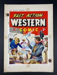 Walt Howarth - Couverture de "Fast Action Western Comics" - Original Cover