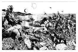 Igor Kordey - Colt & Pepper, jaquette CANAL BD - "LEAVING PARAGUSA" - Couverture originale