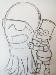unknown - Bart Simpsons - Dessin d'animation original - Original art