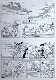 Fabrice Parme - Spirou et Fantasio - Panique En Atlantique (N&B) - Comic Strip