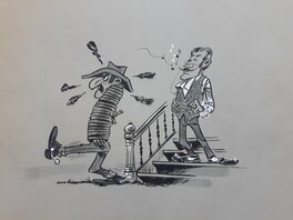 Eddy Ryssack - De la poudre et des balles (RTB) 4 - Original Illustration
