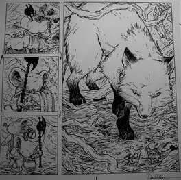 David Petersen - Mouse Guard - La Hache Noire - Planche originale