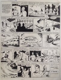 Claude-Henri Juillard Planche Originale Rendez-vous sur Mars Encre de Chine Année 40 Zorro Magazine