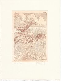 Moebius - Neuf et demi - Original Illustration