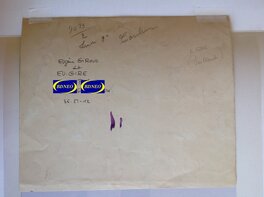 Le Verso de La Planche originale au format entier : 26,5 X 32,5 Cm sur Carton souple avec L'adresse Perso de Eugène Gire de son Vrai Nom Giroud