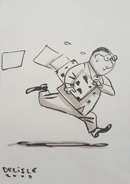 Guy Delisle - L'aventure est au coin de la rue - Original Illustration