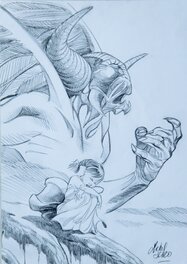 Michel Suro - Le clan des chimères - Original Illustration