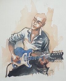 Eddy Vaccaro - Le guitariste - Original Illustration